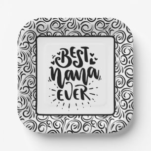 Assiettes En Carton Mete Meilleure Nana Fête des Mères