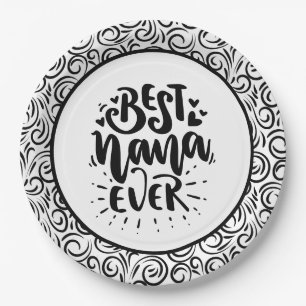 Assiettes En Carton Mete Meilleure Nana Fête des Mères