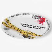 Assiettes En Carton Meurtre mystère fête d'anniversaire lieu de crime (Angle)