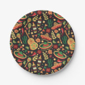 Assiettes En Carton Mexican Cinco De Mayo Pattern  (Devant)