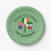 Assiettes En Carton Mexique irlandais drapeaux américains Shamrock per (Devant)