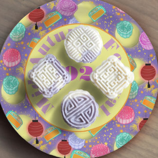 Assiettes En Carton Mi-automne Moon Festival - Plaques de papier lavan