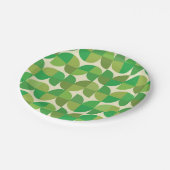 Assiettes En Carton Mi-siècle Abstrait Mint Olive Green Motif (Angle)