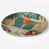 Assiettes En Carton Mi-Siècle Cocktail de Noël Fête Happy Hour (Angle)