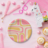 Assiettes En Carton Mi-siècle moderne Palm Springs Retro Abstrait (Fête)