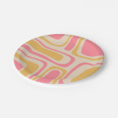 Assiettes En Carton Mi-siècle moderne Palm Springs Retro Abstrait (Angle)