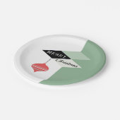Assiettes En Carton Mi-Siècle Moderne Retro Chic Holiday (Angle)