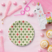 Assiettes En Carton Mi-siècle rétro Starbursts Motif de Noël (Fête)