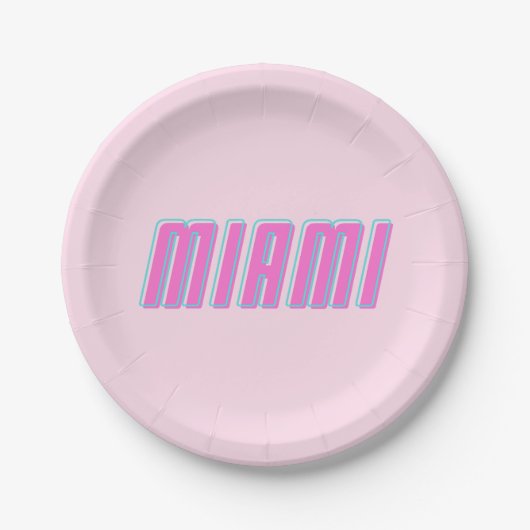 Assiettes En Carton Miami (Devant)