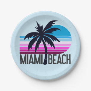 Assiettes En Carton Miami Beach