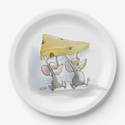 Assiettes En Carton Mic & Mac En Plaque De Papier Au Fromage (Devant)