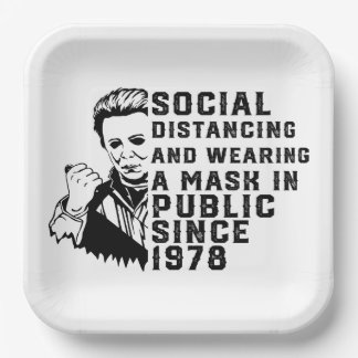 Assiettes En Carton Michael Myers Distanciation Sociale