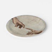 Assiettes En Carton Michaelangelo mains création adam dieu (Angle)