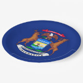 Assiettes En Carton Michigan State Flag Design (Angle)