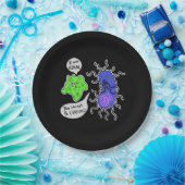 Assiettes En Carton Microbes viraux (Fête)