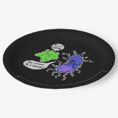 Assiettes En Carton Microbes viraux (Angle)