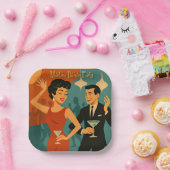 Assiettes En Carton Mid Century Martini Dance Party (Fête)