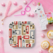 Assiettes En Carton Mid Century Modern Atomic Christmas (Fête)