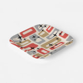 Assiettes En Carton Mid Century Modern Atomic Christmas (Angulaire)
