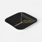 Assiettes En Carton Mid Century Modern Gold 2 Olive Martini (Angulaire)