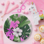 Assiettes En Carton Mid-Century Modern Hawaiian Hibiscus and Plumeria (Fête)