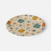 Assiettes En Carton Mid Century Modern Starburst Pattern (Angle)