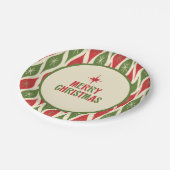 Assiettes En Carton Mid Century Moderne Rétro Joyeux Noël Rétro (Angle)