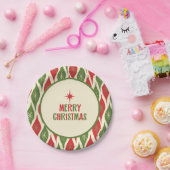 Assiettes En Carton Mid Century Moderne Rétro Joyeux Noël Rétro (Fête)