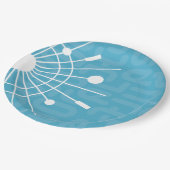 Assiettes En Carton Mid Century Moderne Rétro Spoutnik Snowflake MOD (Angle)