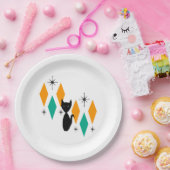 Assiettes En Carton Mid Century Moderne Starburburbs Atomique Diamonds (Fête)