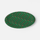 Assiettes En Carton Mid Mod Icicles Green 7" Plaque papier (Angle)