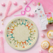 Assiettes En Carton Mid Mod Meow sur Tan ©studioxtine (Fête)