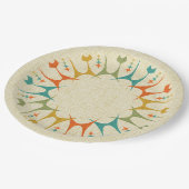 Assiettes En Carton Mid Mod Meow sur Tan ©studioxtine (Angle)