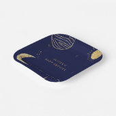 Assiettes En Carton Midnight Galaxy Moon Star Boy Baby shower (Angulaire)