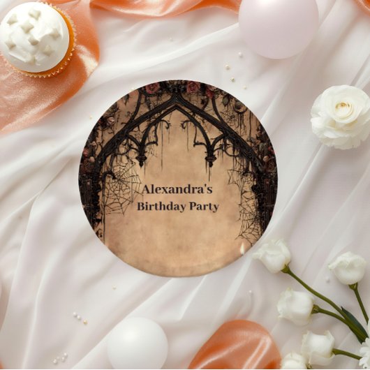 Assiettes En Carton Midnight Gothic Cathedral Birthday
