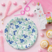 Assiettes En Carton Midsummer Rustic Blueberry Berry Motif d'été (Fête)