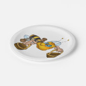 Assiettes En Carton Miel abeille avec paniers Amusants Animation Bee (Angle)