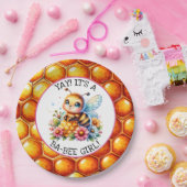 Assiettes En Carton Miel abeille thème Baby shower de fille (Fête)
