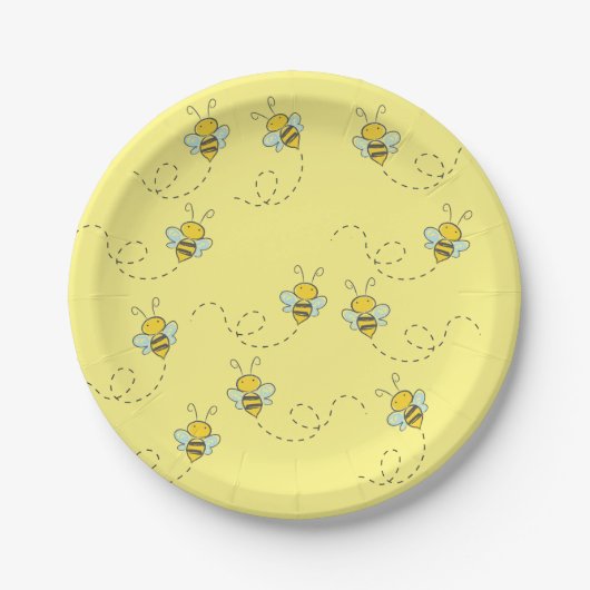 Assiettes En Carton Miel Bee (Devant)