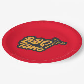 Assiettes En Carton mignon BBQ Time word art (Angle)
