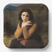 Assiettes En Carton Mignon Innocence d'une adolescente, Bouguereau (Recto)
