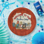 Assiettes En Carton mignon Pays poulet coop accueil (Fête)