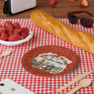 Assiettes En Carton mignon Pays poulet coop accueil