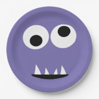 Mignon pourpre de monstre d'enfants de visage de