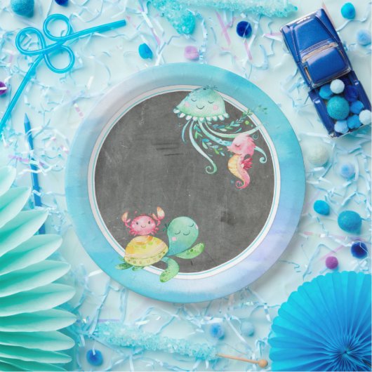 Assiettes En Carton Mignon sous les plaques à papier de créatures de (Fête)