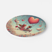 Assiettes En Carton Mignonne bémol Saint Valentin hydravion (Angle)