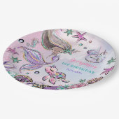 Assiettes En Carton Mignonne Brown peau Sirène de mer Tortue Narwhal P (Angle)