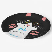 Assiettes En Carton Mignonne Chat Plaques de fête d'anniversaire. Text (Angle)