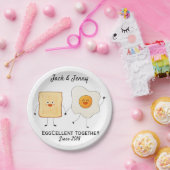 Assiettes En Carton Mignonne Drôle Joyeux Toast Eggcelcelcelcelcate En (Fête)