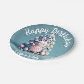 Assiettes En Carton Mignonne, drôle, lapin, style kawaii (Angle)